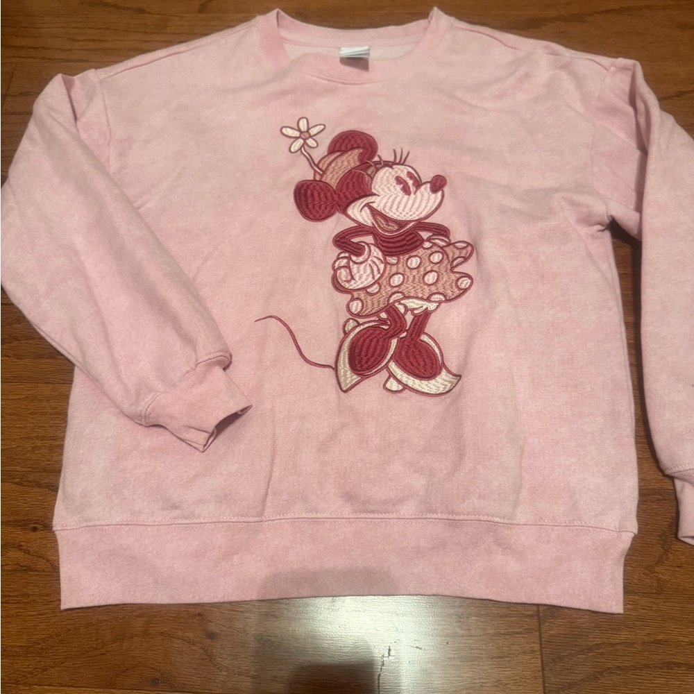 Disney Women's Pink Minnie Mouse Sweatshirt